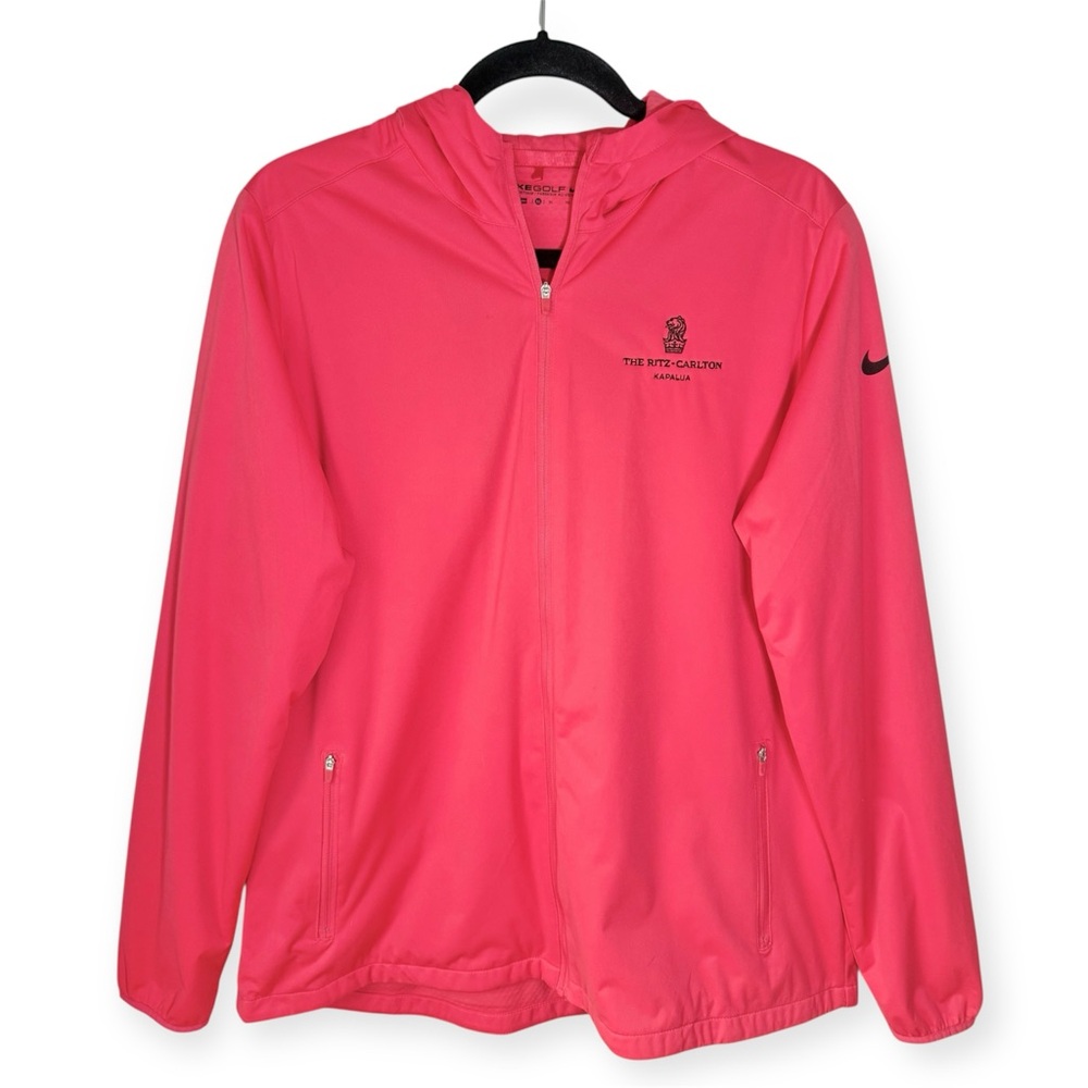 Nike Ritz Carlton Kapalua Women's Shield Wind Jacket Pink SIZE XL Full Zip NEW